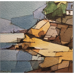 Peinture En Bretagne 1 par Langlois Jean-Luc | Tableau