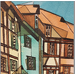 Peinture 4 maisons d'Alsace par Langlois Jean-Luc | Tableau