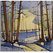 Painting Forêt (bleu) by Langlois Jean-Luc | Painting