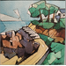 Painting Marches, 1 maison by Langlois Jean-Luc | Painting