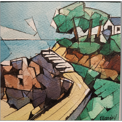 Painting Marches, 1 maison by Langlois Jean-Luc | Painting
