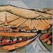 Peinture 1 village, 1 église par Langlois Jean-Luc | Tableau