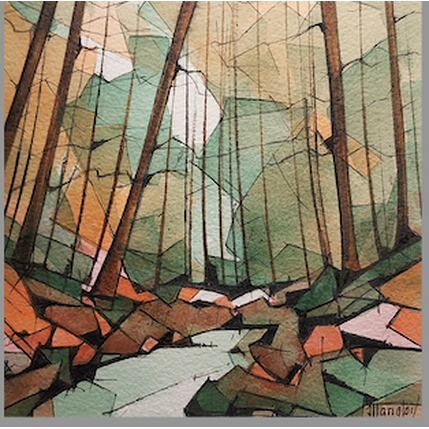 Pintura Forêt por Langlois Jean-Luc | Pintura Iconos pop