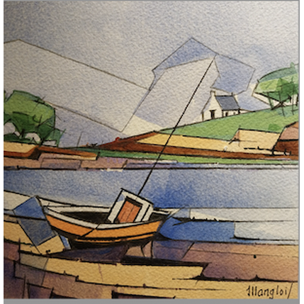 Pintura 1 bateau sablé por Langlois Jean-Luc | Pintura Iconos pop