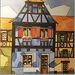 Pintura 3 maisons d'Alsace por Langlois Jean-Luc | Pintura