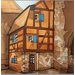 Painting Maison orange d'Alsace by Langlois Jean-Luc | Painting