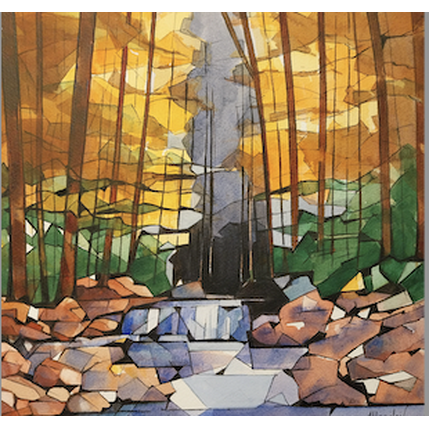 Peinture Forêt par Langlois Jean-Luc | Tableau