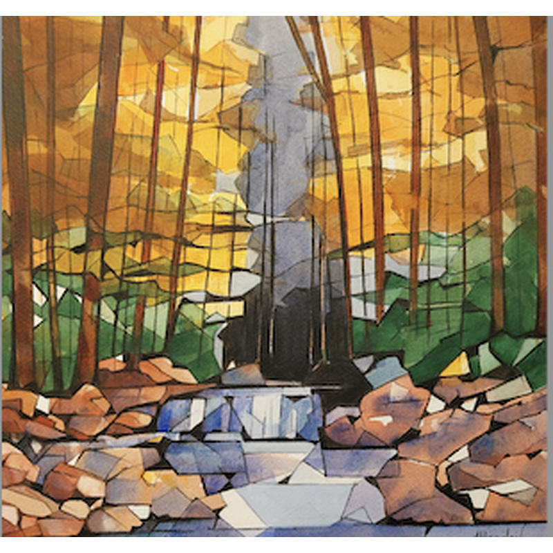 Peinture Forêt par Langlois Jean-Luc | Tableau