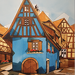 Peinture Maison bleue d'Alsace par Langlois Jean-Luc | Tableau