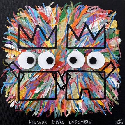 Pintura Heureux potes por Mam | Pintura