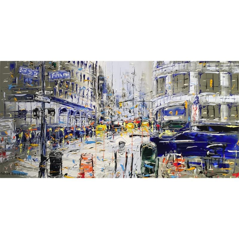 Peinture Fondus dans la foule par Rousseau Patrick | Tableau Figuratif Urbain Huile