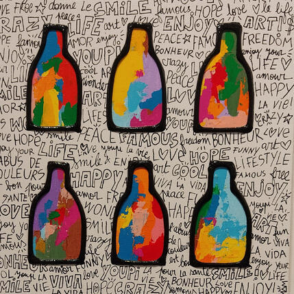 Gemälde ABUS GRAFFITI von Mam | Gemälde Pop-Art Acryl