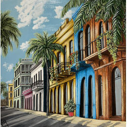 Peinture Brillo tropical par Geiry | Tableau Matiérisme