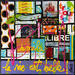 Peinture La vie est belle par Costa Sophie | Tableau Pop-art Acrylique Collage Upcycling