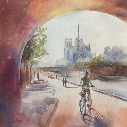 Painting Sous les arches de Paris by Khomyakova  Liliya  | Painting