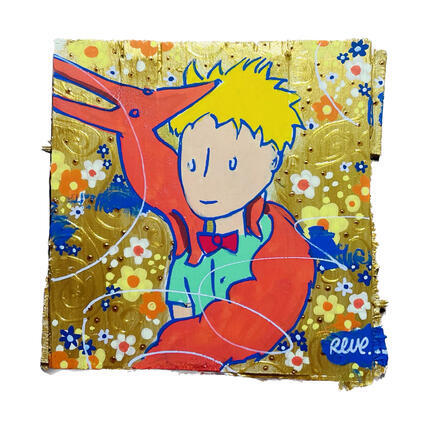 Gemälde apprivoise -moi von Revel | Gemälde Pop-Art Upcycling Pop-Ikonen