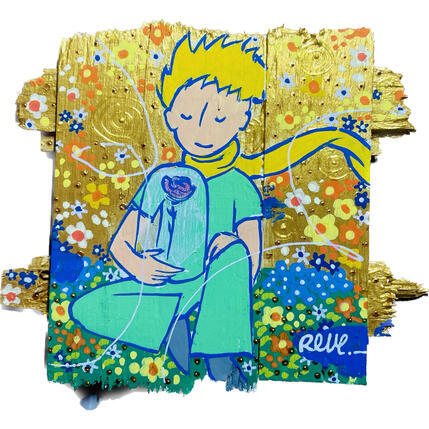Gemälde douce rose von Revel | Gemälde Pop-Art Holz Pop-Ikonen