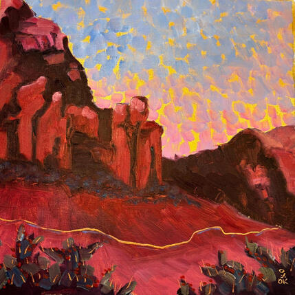 Painting Listening by O'Donnell Karen | Painting Impressionism Oil Landscapes