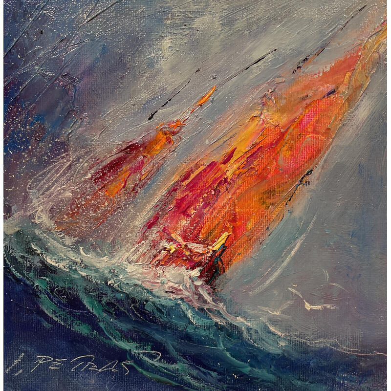 Pintura Wave Ascent por Petras Ivica | Pintura