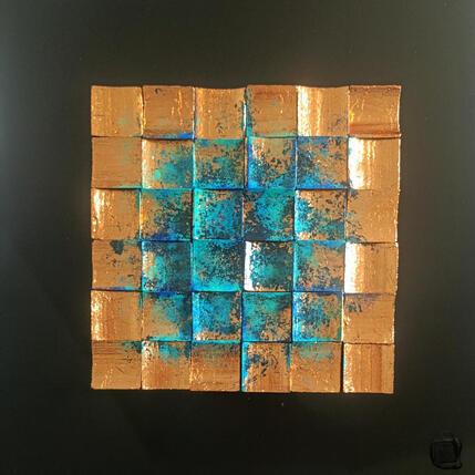 Painting Anjaneri by Bauquel Véronique | Painting Abstract Gluing Minimalist