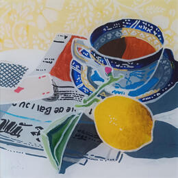 Peinture Le citronnier fleurissait par Auriol Philippe | Tableau Figuratif Acrylique, Plexiglas, Posca Natures mortes