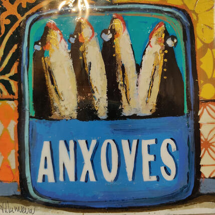 Painting Amigos saladas by Villanueva Puigdelliura Natalia | Painting Figurative Pop icons