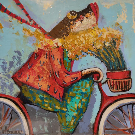Painting Ramo mimosas para mi norria by Villanueva Puigdelliura Natalia | Painting Figurative