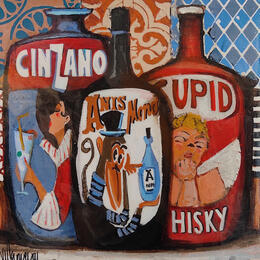 Painting Aperitivo 2 by Villanueva Puigdelliura Natalia | Painting Figurative