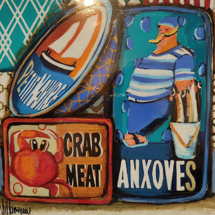 Painting Latas de pesca by Villanueva Puigdelliura Natalia | Painting Figurative