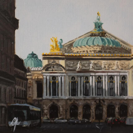 Painting Derniers rayons sur l'Opéra by Poulain Clément | Painting
