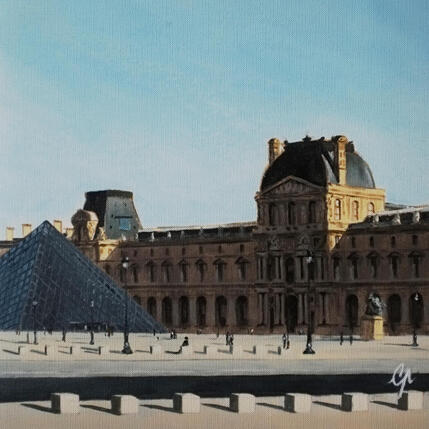 Painting Louvre et Pyramide by Poulain Clément | Painting
