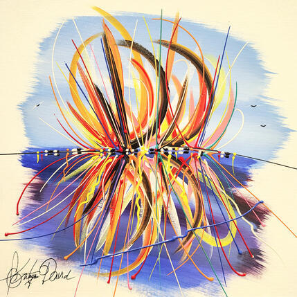 Painting Coup d'émotion salée en mer by Fonteyne David | Painting Figurative Acrylic