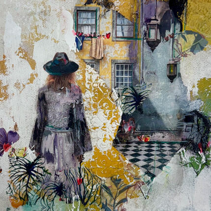 Painting Entre l'ombre et la lumière by Bergeron Marie-Josée | Painting Surrealism Acrylic, Gluing