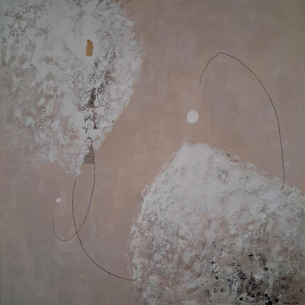 Gemälde abstract  beige  F20 von Wilms Hilde | Gemälde