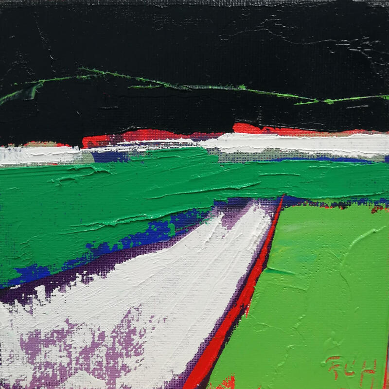 Painting clair obscur by L'huillier Françis | Painting Abstract Landscapes Oil