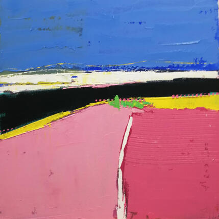 Painting formes et couleurs by L'huillier Françis | Painting Abstract Oil Landscapes