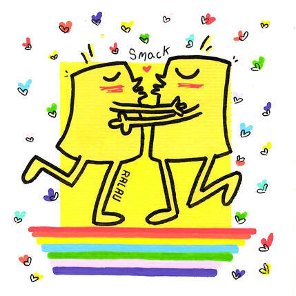 Peinture Smack par Ralau | Tableau Art Singulier Acrylique, Posca Scènes de vie