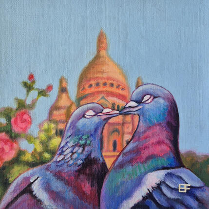 Pintura Messagers d'amour por Emma Fischer | Pintura