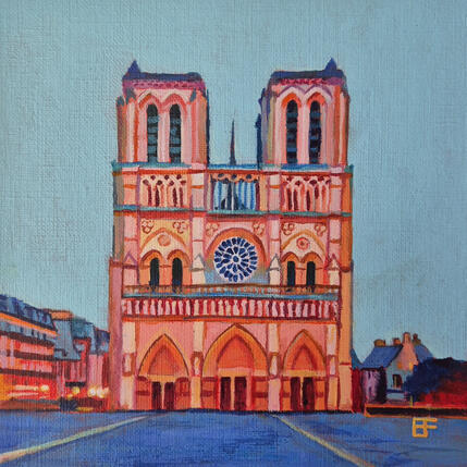 Pintura Sous le regard de Notre-Dame por Emma Fischer | Pintura
