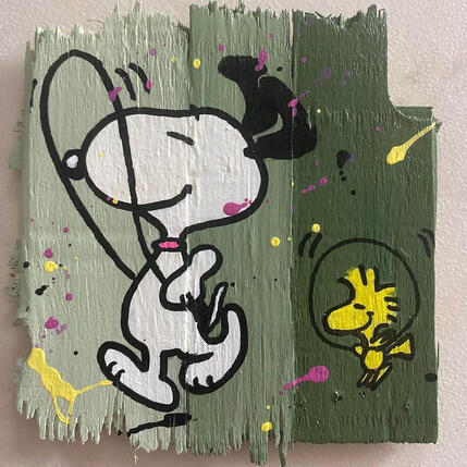 Painting F1  Saute qui peux by Marie G.  | Painting Pop-art Acrylic, Wood Pop icons