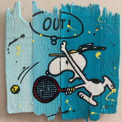 Painting F1  OUT ! by Marie G.  | Painting Pop-art Acrylic, Wood Pop icons