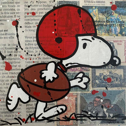 Painting F1  Rugby by Marie G.  | Painting Pop-art Acrylic, Gluing, Wood Pop icons