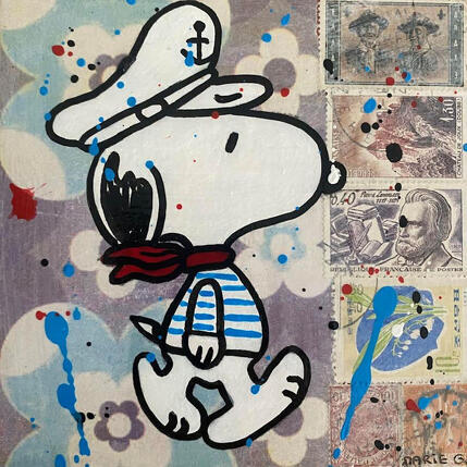 Painting F1  Marin by Marie G.  | Painting Pop-art Acrylic, Gluing, Wood Pop icons