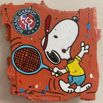 Painting F2  balle de match by Marie G.  | Painting Pop-art Acrylic, Wood Pop icons