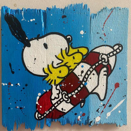 Painting F2  Plouf ! by Marie G.  | Painting Pop-art Acrylic, Wood Pop icons