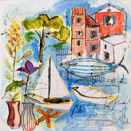 Painting Respiration  marine by Colombo Cécile | Painting