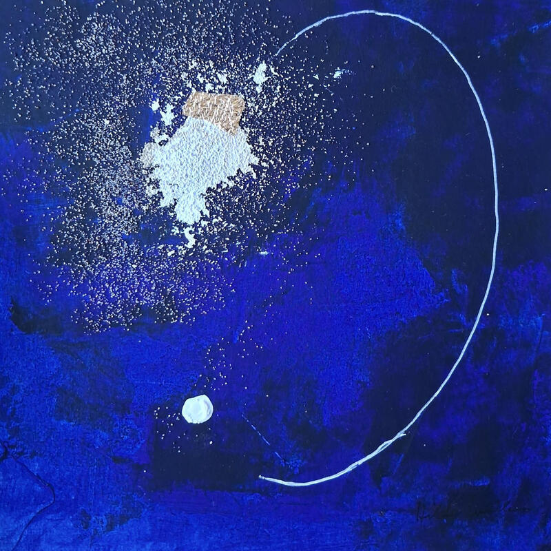 Peinture abstract A 184 par Wilms Hilde | Tableau Abstrait Acrylique Feuille d'or