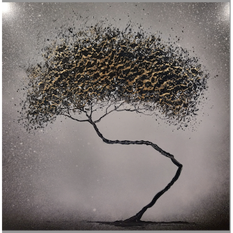Painting Terra Nova by Rey Julien | Painting Figurative Gold leaf