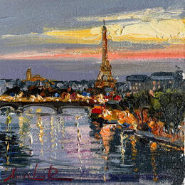 Pintura The Heart of Paris  por Xanlar | Pintura Impressionism Aceite Arquitectura, Iconos pop, Paisajes
