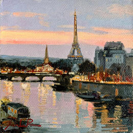 Painting Rêves de Paris  by Xanlar | Painting Impressionism Oil Architecture, Landscapes, Pop icons